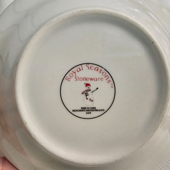 Vintage Royal Seasons Christmas Snowman 4 Mugs and Saucers Set - Picture 7 of 9